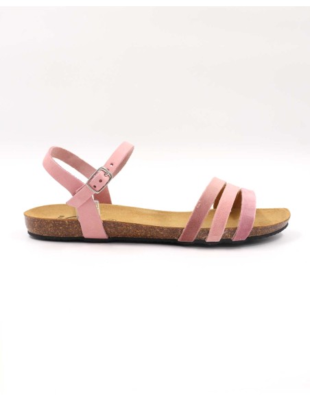 SANDALO DONNA IN PELLE E SUGHERO "VELVET"