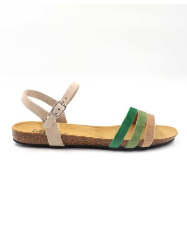 SANDALO DONNA IN PELLE E SUGHERO "VELVET"