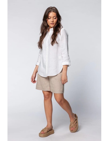 MAXI CAMICIA IN 100% LINO "EMI"