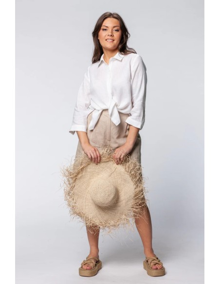 MAXI CAMICIA IN 100% LINO "EMI"