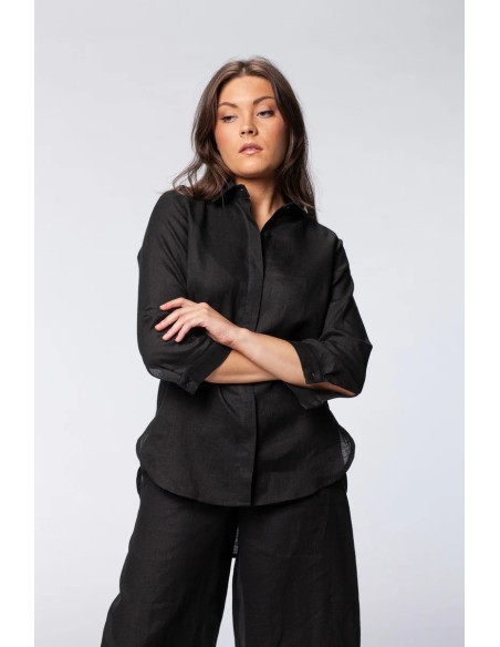 MAXI CAMICIA IN 100% LINO "EMI"