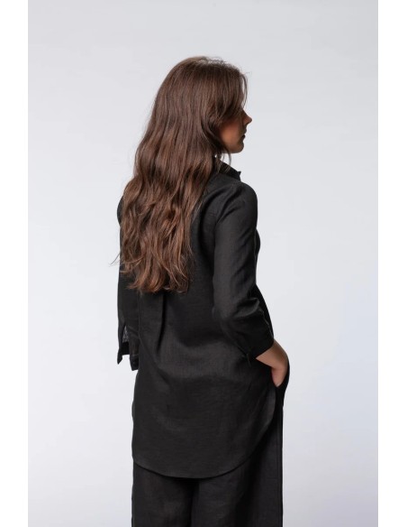 MAXI CAMICIA IN 100% LINO "EMI"