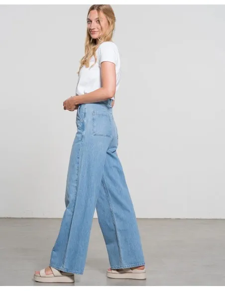 JEANS A PALAZZO E VITA ALTA IN COTONE BIOLOGICO "FLY"