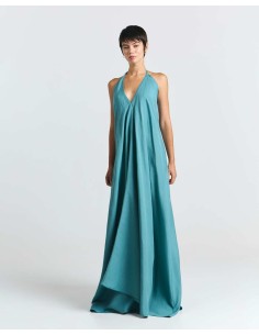 ABITO LUNGO IN ECOVISCOSA E LINO MULTIPOSIZIONE "DAPHNE"...