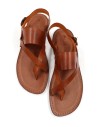 SANDALO UOMO CAPRESE A INFRADITO IN PELLE E CUOIO "MARTE"