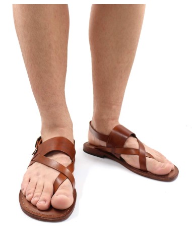 SANDALO UOMO CAPRESE A INFRADITO IN PELLE E...