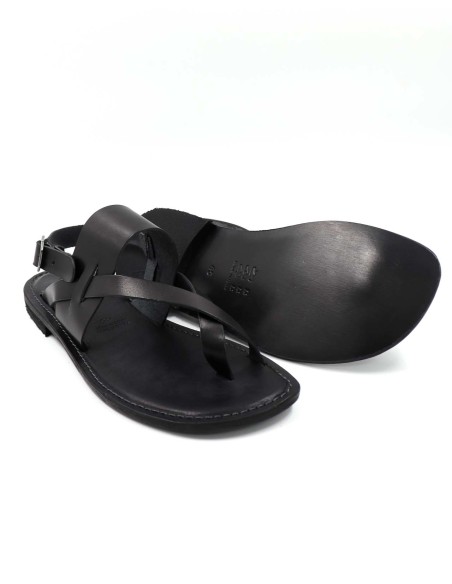 SANDALO UOMO CAPRESE A INFRADITO IN PELLE E CUOIO "MARTE"