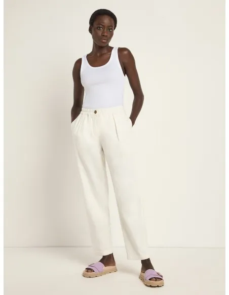 PANTALONI IN COTONE BIOLOGICO CON PENCES