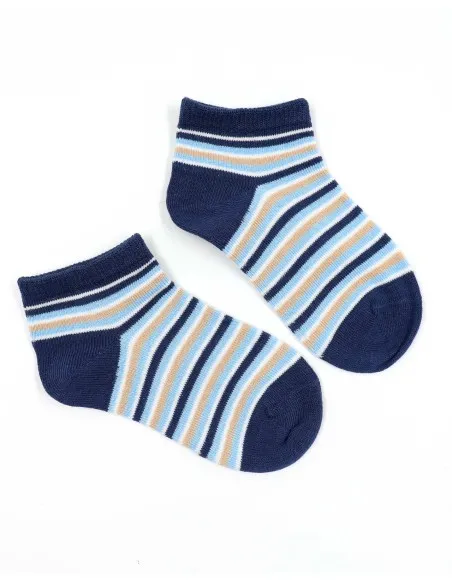 CALZINI CORTI BAMBINI IN BAMBU "STRIPE"