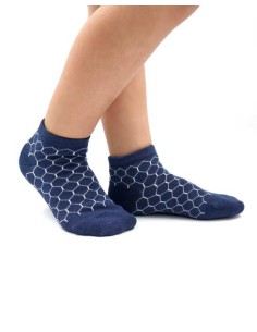 CALZINI CORTI BAMBINI IN BAMBU "ALVEARE" - NAVY