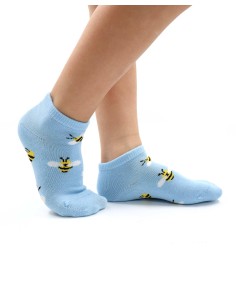 CALZINI CORTI BAMBINI IN BAMBU "API" - AZZURRO