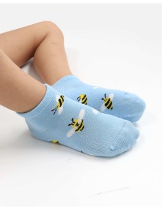 CALZINI CORTI BAMBINI IN BAMBU "API" - AZZURRO 2