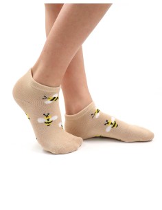 CALZINI CORTI BAMBINI IN BAMBU "API" - BEIGE