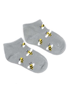 CALZINI CORTI BAMBINI IN BAMBU "API" - GRIGIO 2