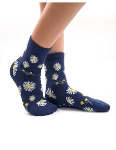 CALZINI IN BAMBU BAMBINI "DAISY" - NAVY 2