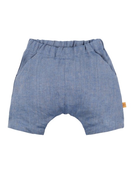 SHORTS BIMBI IN 100% LINO BIOLOGICO