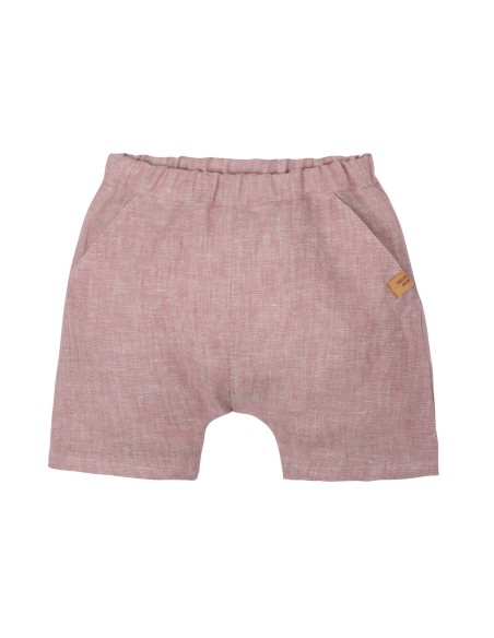 SHORTS BIMBI IN 100% LINO BIOLOGICO