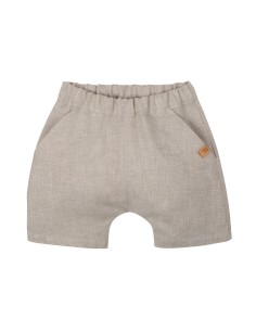 SHORTS BIMBI IN 100% LINO BIOLOGICO - BEIGE