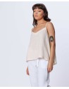 TOP CON SPALLINA SOTTILE IN 100% LINO  "BELLA"