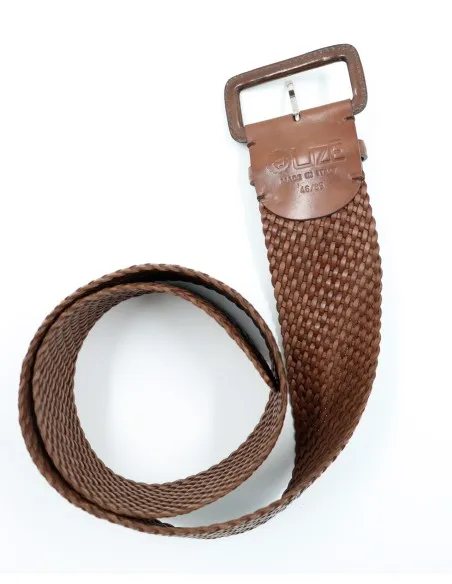 CINTURA ARTIGIANALE IN PELLE NATURALE INTRACCIATA "OIA"