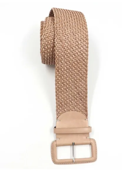 CINTURA ARTIGIANALE IN PELLE NATURALE INTRACCIATA "OIA"