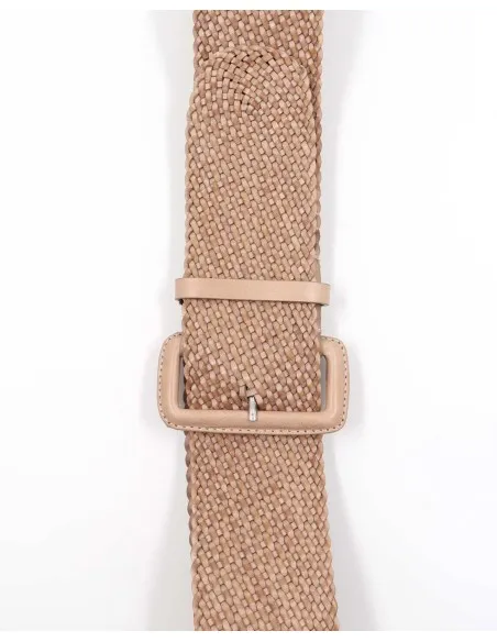 CINTURA ARTIGIANALE IN PELLE NATURALE INTRACCIATA "OIA"