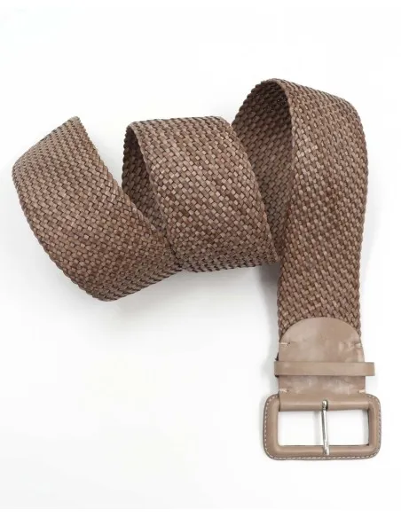 CINTURA ARTIGIANALE IN PELLE NATURALE INTRACCIATA "OIA"