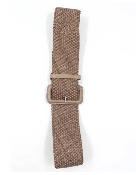 CINTURA ARTIGIANALE IN PELLE NATURALE INTRACCIATA "OIA"