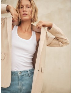 TOP IN COTONE BIOLOGICO EXTRAFINE - BIANCO