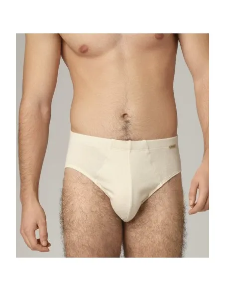 SLIP UOMO IN COTONE BIOLOGICO NATURALE NON TINTO