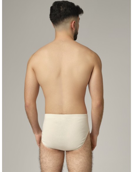 SLIP UOMO IN COTONE BIOLOGICO NATURALE NON TINTO