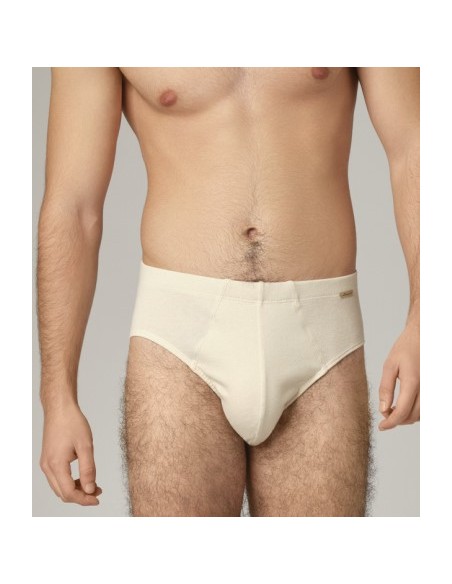 SLIP UOMO IN COTONE BIOLOGICO NATURALE NON TINTO