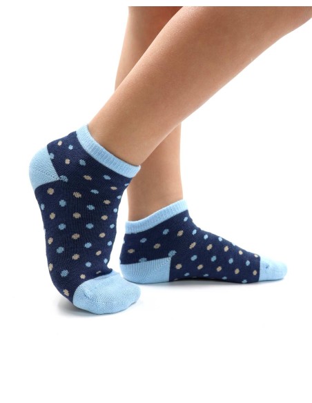CALZINI CORTI BAMBINI IN BAMBU "MIX POIS"