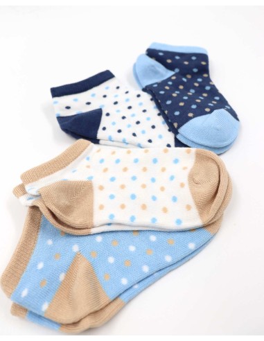 CALZINI CORTI BAMBINI IN BAMBU "MIX POIS"