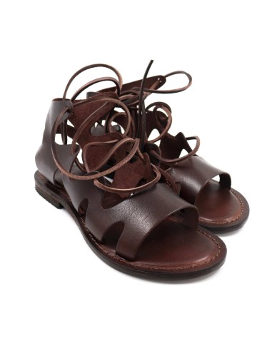 SANDALO CAPRESE GLADIATORE IN PELLE E CUOIO...