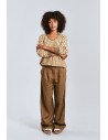 PANTALONE A PALAZZO IN 100% LINO "LION"