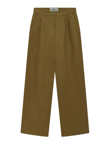 PANTALONE A PALAZZO IN 100% LINO "LION"