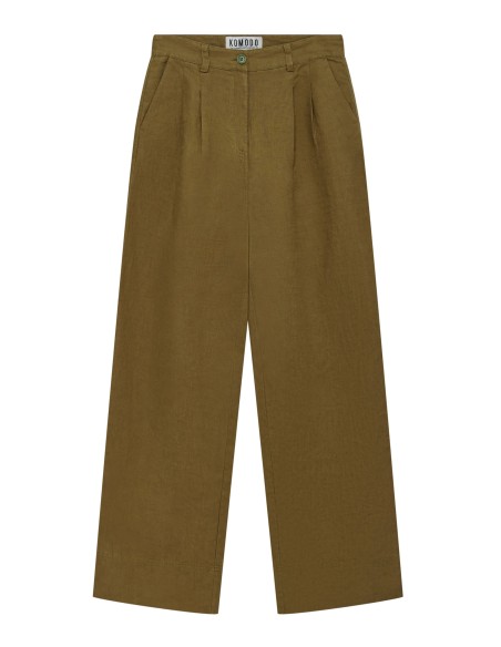 PANTALONE A PALAZZO IN 100% LINO "LION"