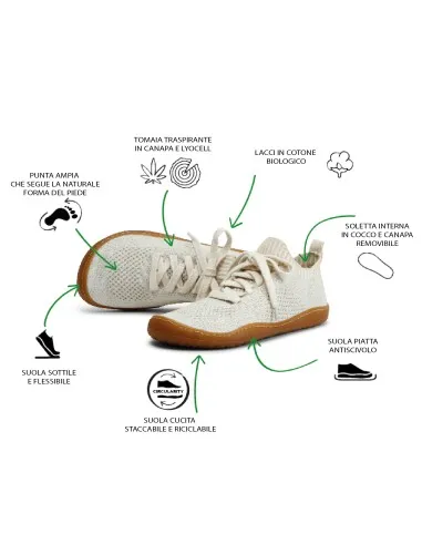 SNEAKERS BAREFOOT IN CANAPA E LYOCELL "ESSENCE"