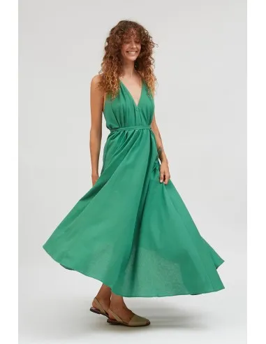 ABITO LUNGO IN COTONE E LINO MULTIPOSIZIONE...