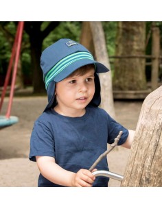 CAPPELLO IN COTONE BIO MAX  UV80 MOD "TIM" 2