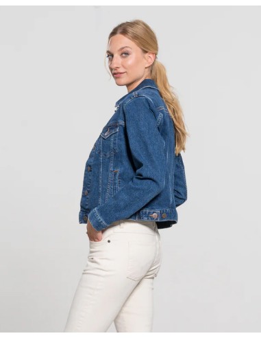 GIACCA IN JEANS DI COTONE BIOLOGICO E CANAPA...