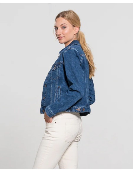 GIACCA IN JEANS DI COTONE BIOLOGICO E CANAPA "STENA"