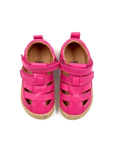 SANDALO BAREFOOT IN PELLE CON SUOLA IN CAUCCIU'