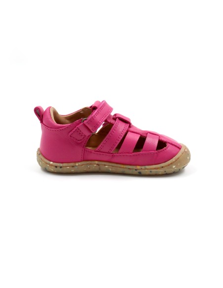 SANDALO BAREFOOT IN PELLE CON SUOLA IN CAUCCIU'
