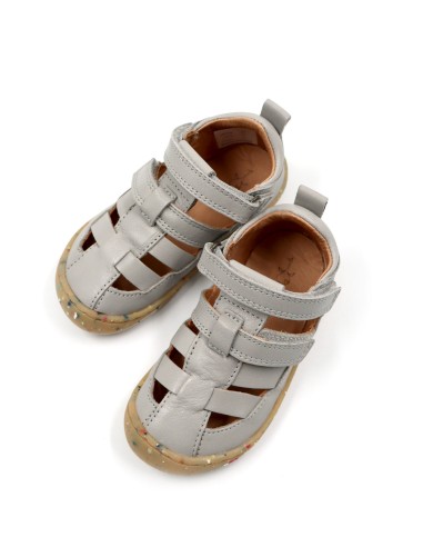 SANDALO BAREFOOT IN PELLE CON SUOLA IN CAUCCIU'