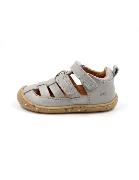 SANDALO BAREFOOT IN PELLE CON SUOLA IN CAUCCIU'