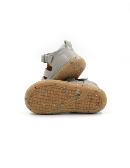 SANDALO BAREFOOT IN PELLE CON SUOLA IN CAUCCIU'