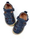 SANDALO BAREFOOT IN PELLE CON SUOLA IN CAUCCIU'
