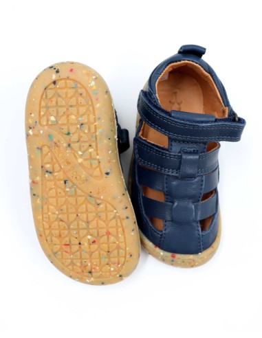 SANDALO BAREFOOT IN PELLE CON SUOLA IN CAUCCIU'